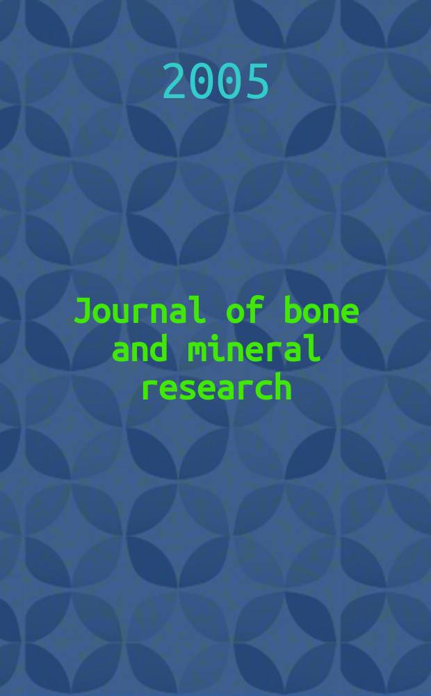 Journal of bone and mineral research : The offic. j. of Amer. soc. for bone and mineral research. 2005 к vol. 20, suppl. 2 : Skeletal complications of malignancy IV