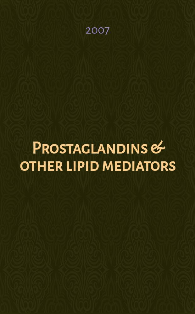Prostaglandins & other lipid mediators : Atheroscleosis, thrombosis a. cardiovascular research. Bioactive lipids Eicosanoids a. PAF. etc.: An intern. j. Vol.82, №1/4 : John C. McGiff: four decades of contributions to the study of eicosanoid-mediated regulation of vascular and renal function
