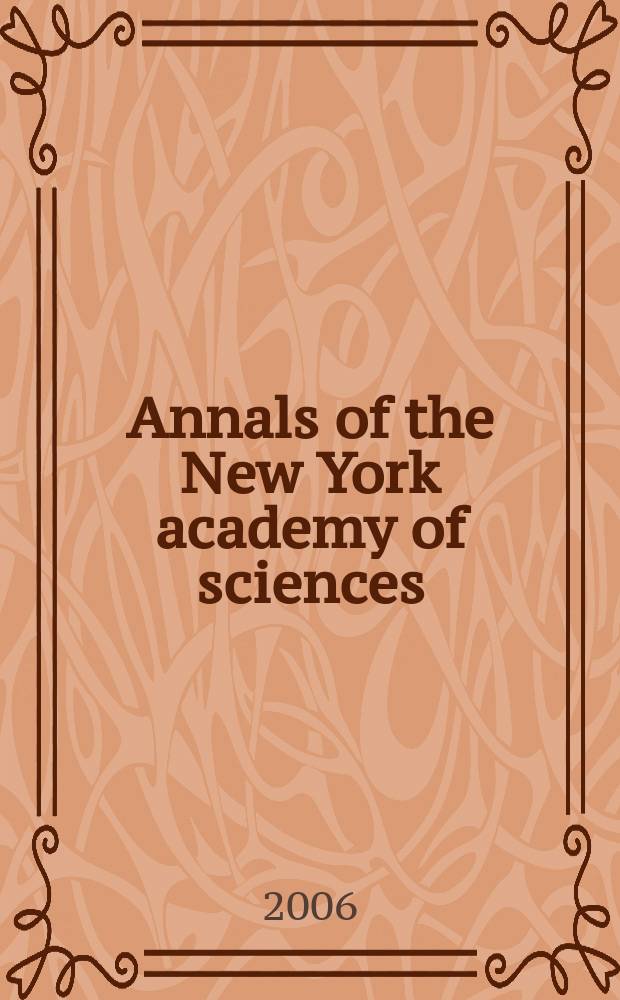 Annals of the New York academy of sciences : Late Lyceum of natural history. Vol. 1083 : Stress, obesity, and metabolic syndrome
