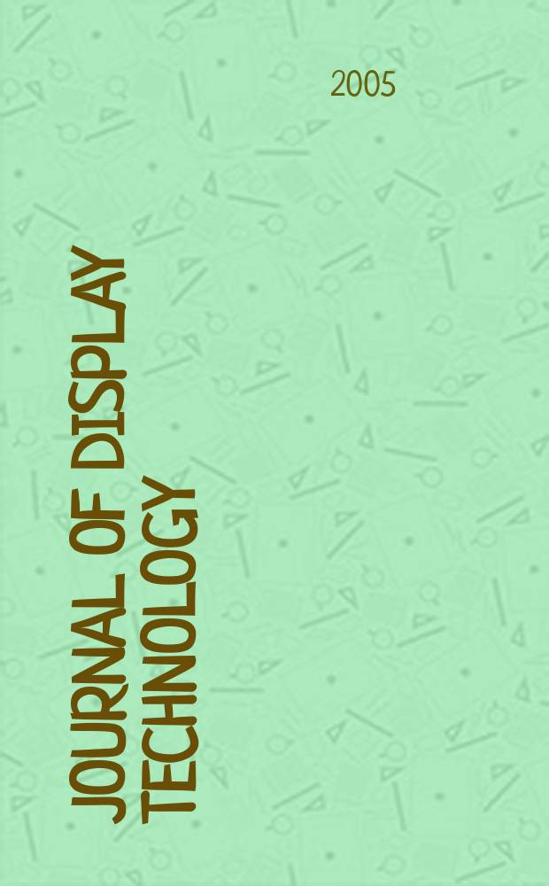 Journal of display technology : a joint IEEE/OSA publications. Vol. 1, № 2