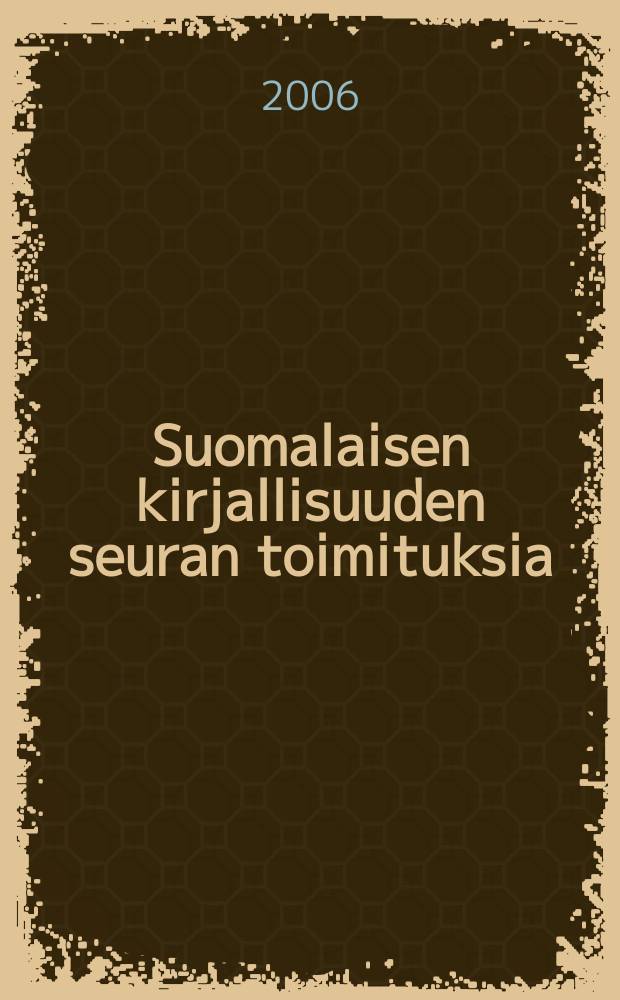 Suomalaisen kirjallisuuden seuran toimituksia : Modernisaatio ja kansan kokemus Suomessa 1860-1960