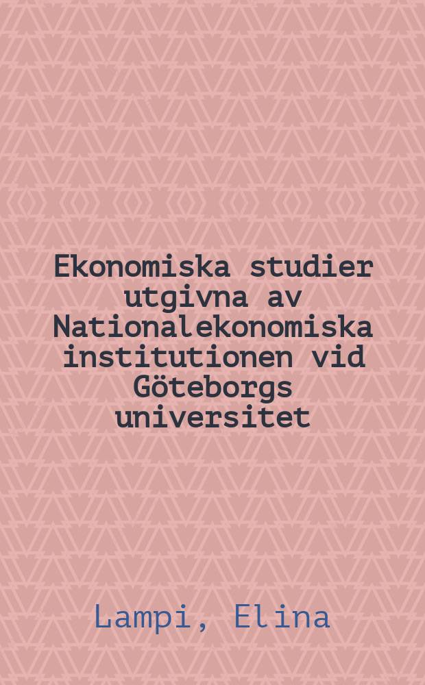 Ekonomiska studier utgivna av Nationalekonomiska institutionen vid G&ouml;teborgs universitet : Individual preferences, choices, and risk perceptions = Индивидуальные предпочтения, выбор и восприятие риска- обозрение основных симптомов