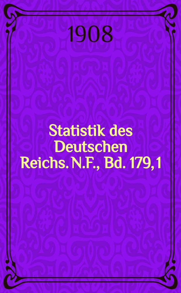 Statistik des Deutschen Reichs. [N.F.], Bd. 179, 1 : Die Stromgebiete des Deutschen Reichs = Бассейны рек немецкого рейха