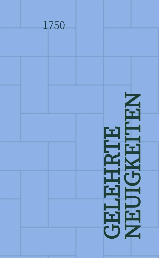 Gelehrte Neuigkeiten