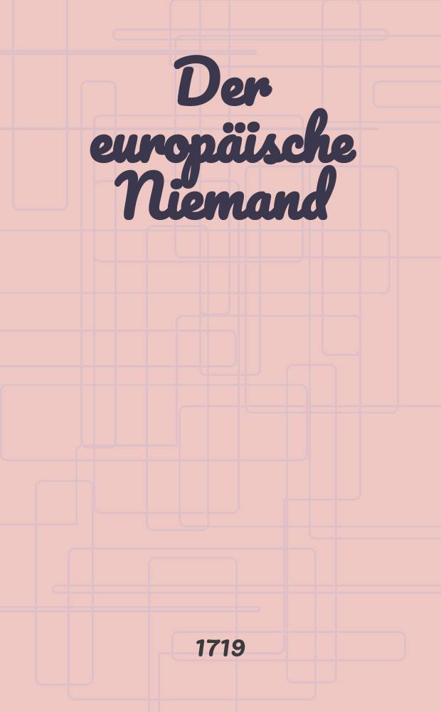 Der europäische Niemand
