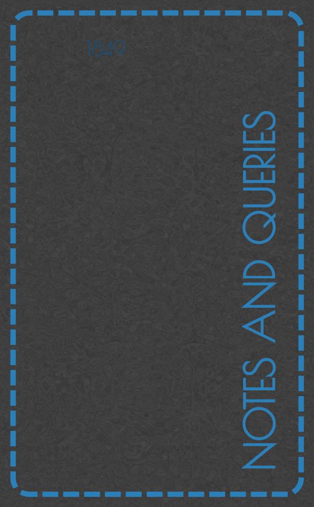 Notes and queries
