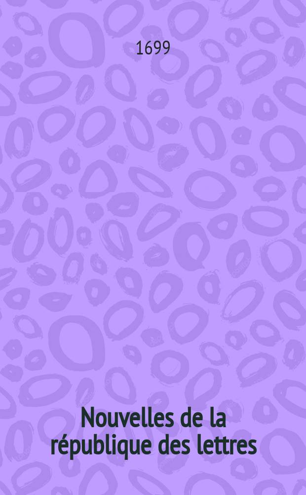 Nouvelles de la république des lettres
