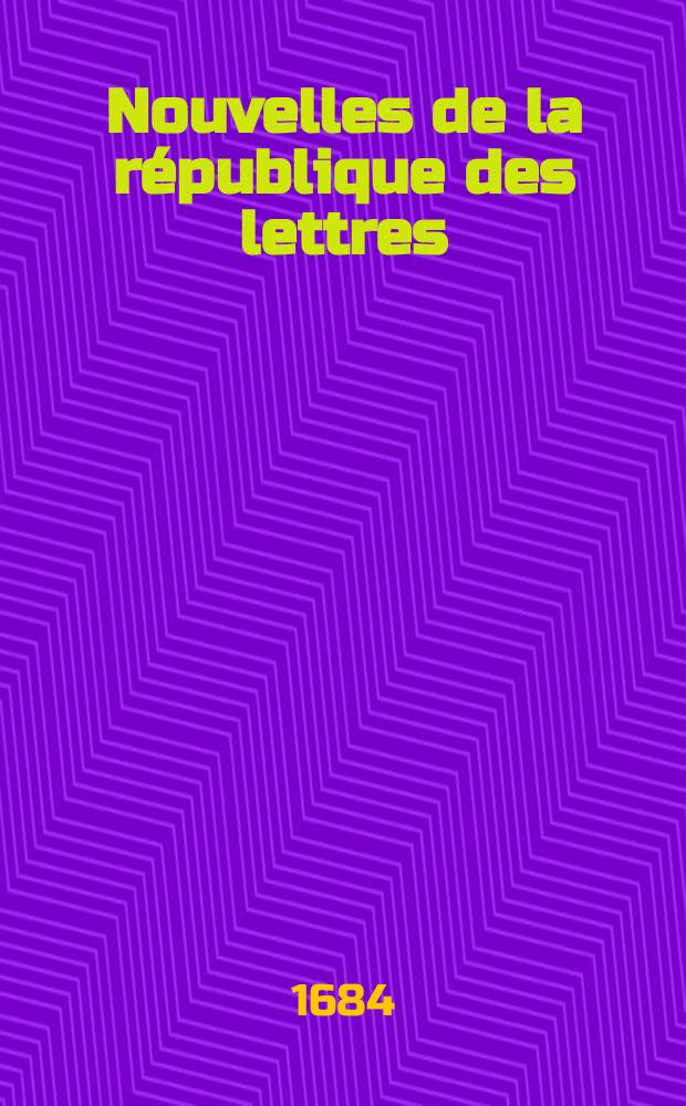 Nouvelles de la république des lettres
