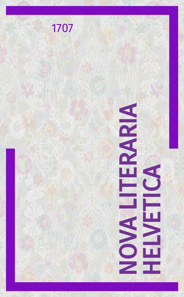 Nova literaria helvetica