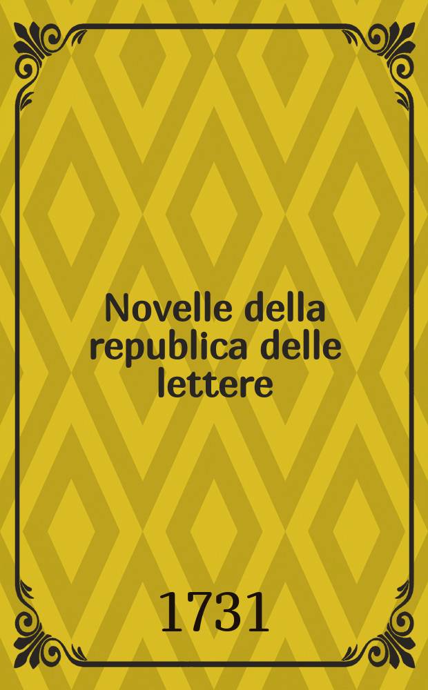 Novelle della republica delle lettere