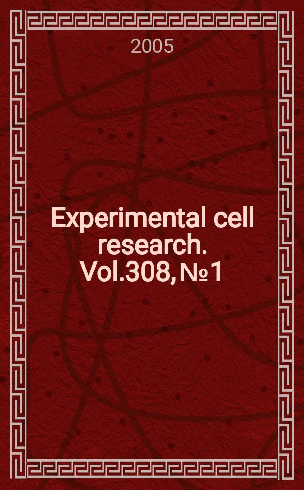 Experimental cell research. Vol.308, № 1