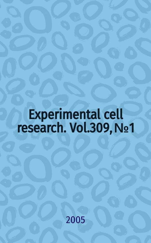 Experimental cell research. Vol.309, № 1
