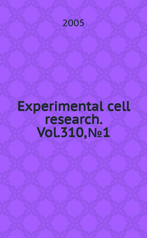 Experimental cell research. Vol.310, № 1