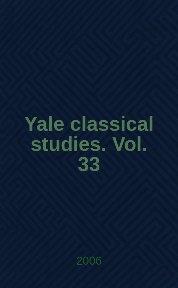 Yale classical studies. Vol. 33 : Religion in republican Italy = Религия в республиканской Италии