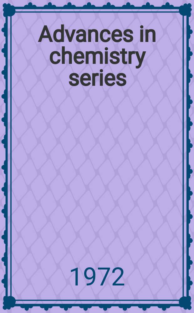 Advances in chemistry series