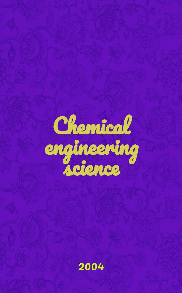 Chemical engineering science : Génie chimique. Vol. 59, № 20