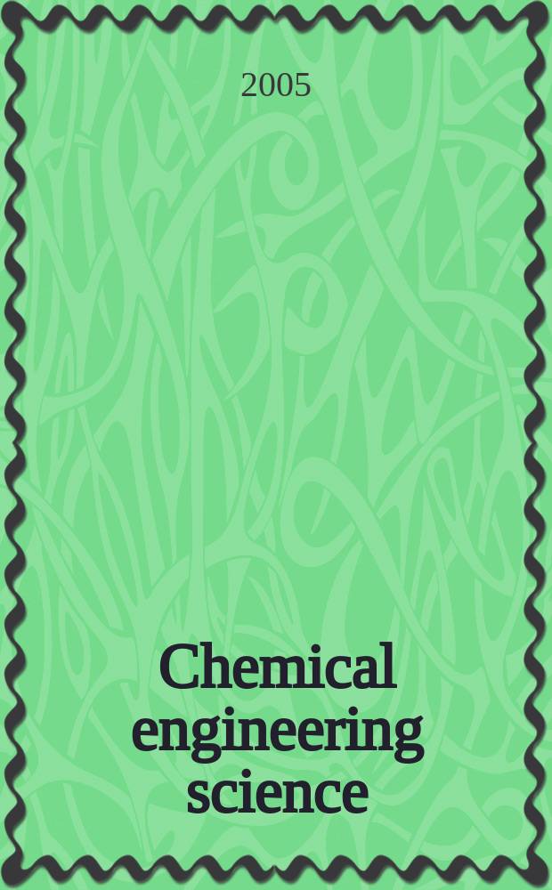 Chemical engineering science : Génie chimique. Vol. 60, № 11
