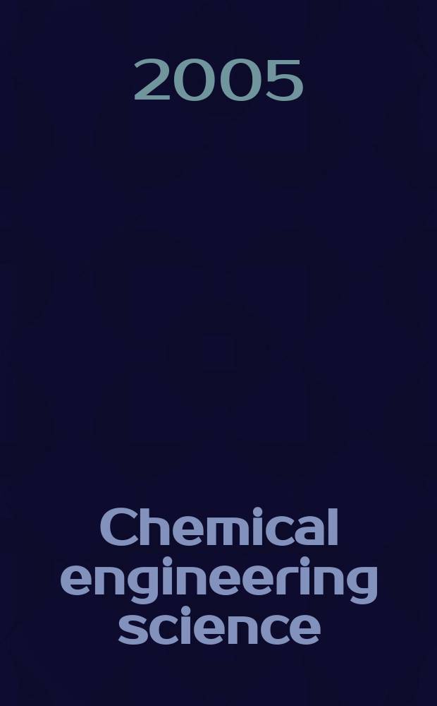 Chemical engineering science : Génie chimique. Vol. 60, № 13