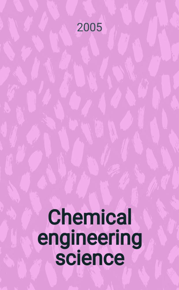 Chemical engineering science : Génie chimique. Vol. 60, № 18