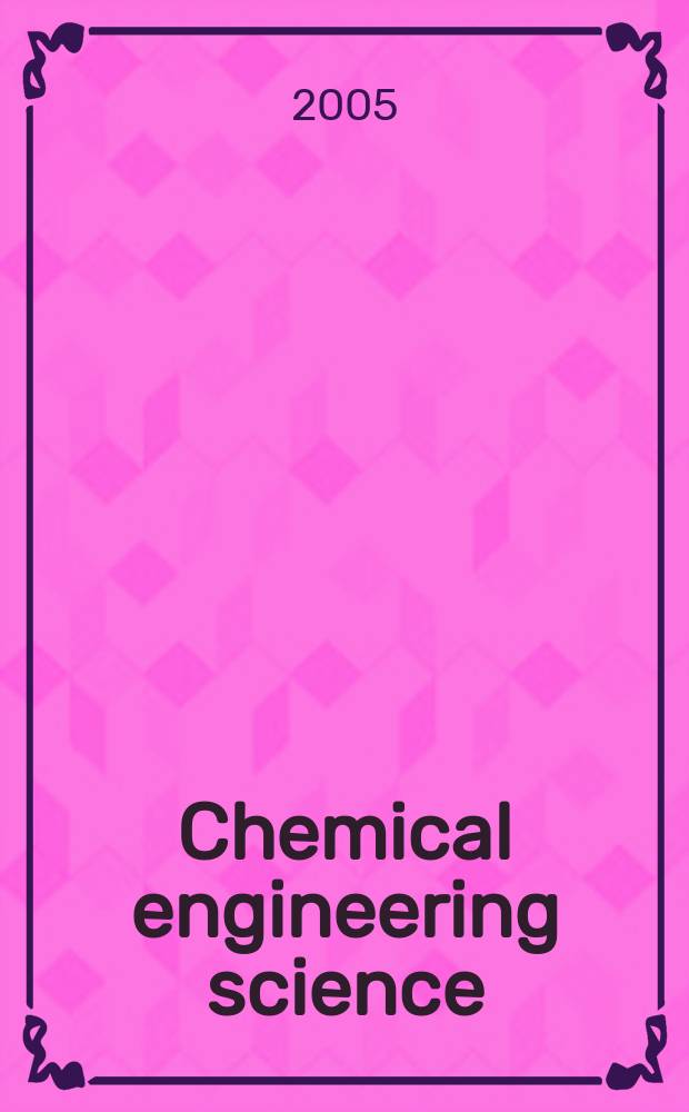 Chemical engineering science : Génie chimique. Vol. 60, № 23