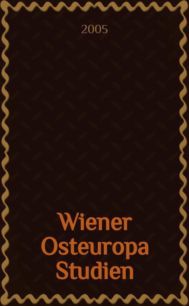Wiener Osteuropa Studien = Восточно-европейские исследования