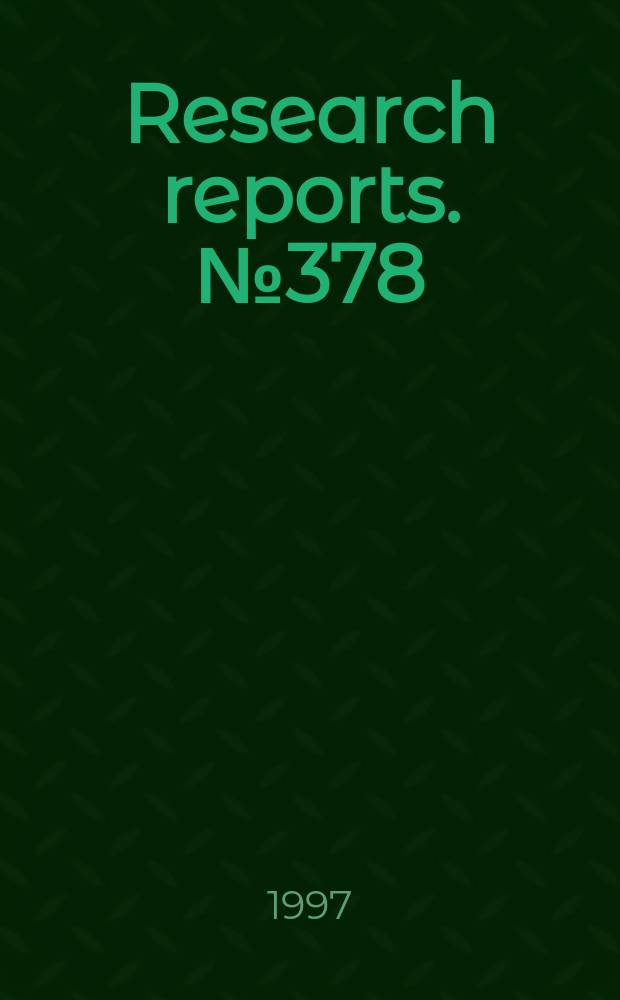 Research reports. №378 : A general class of exponential...