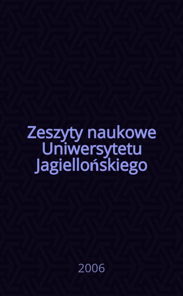 Zeszyty naukowe Uniwersytetu Jagiellońskiego