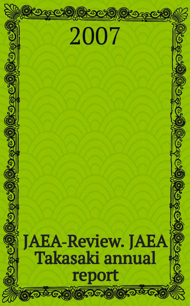 JAEA-Review. JAEA Takasaki annual report