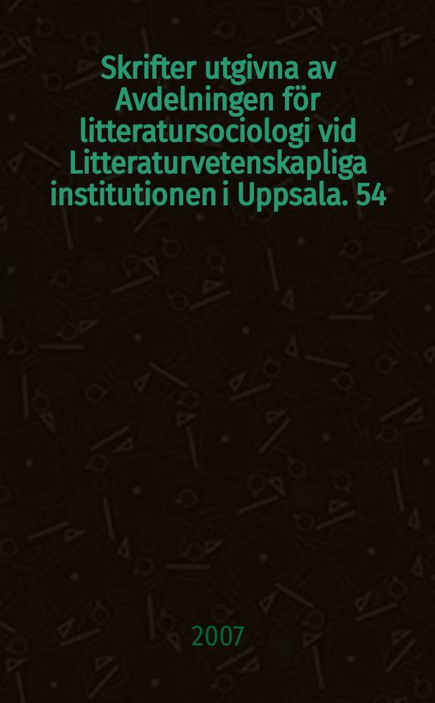 Skrifter utgivna av Avdelningen för litteratursociologi vid Litteraturvetenskapliga institutionen i Uppsala. 54 : Poesifloden = Коллекции поэзии ,опубликованные в Швеции в 1976-1995 годах