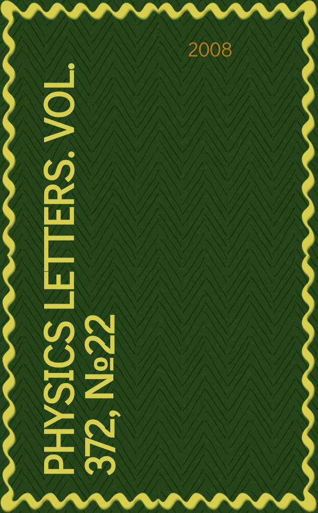 Physics letters. Vol. 372, № 22