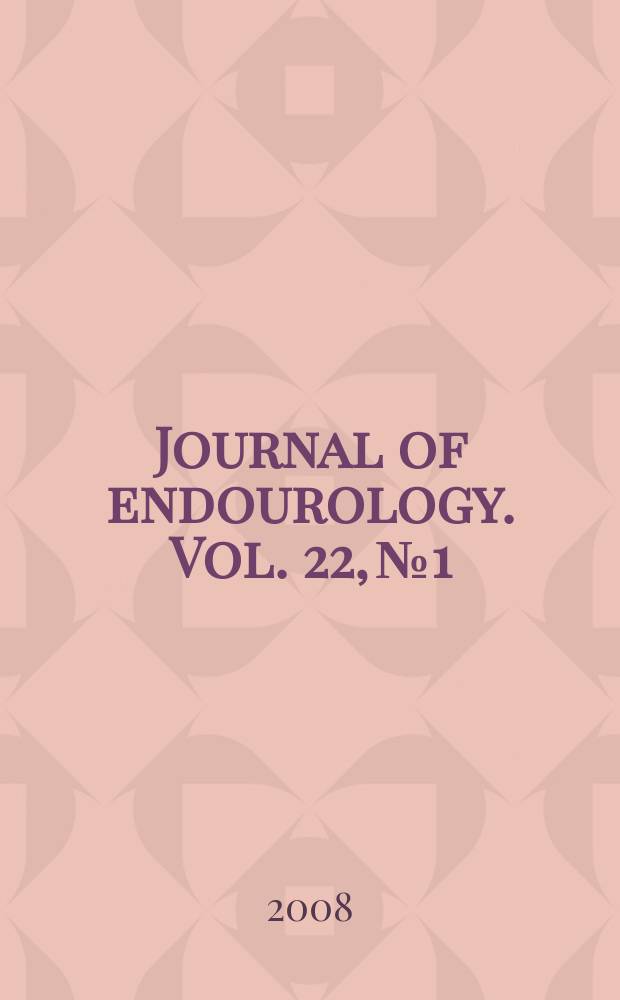 Journal of endourology. Vol. 22, № 1