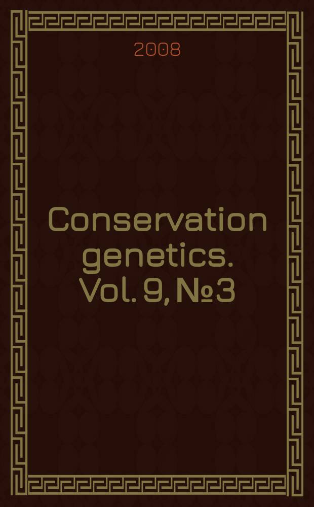 Conservation genetics. Vol. 9, № 3