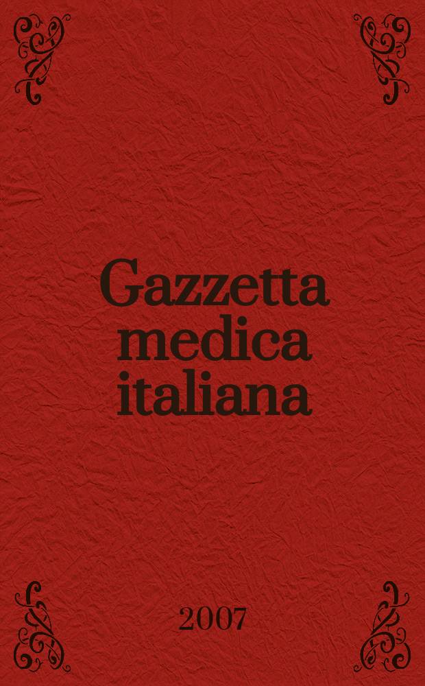 Gazzetta medica italiana : Rivista mensile di terapia. Vol. 166, № 3