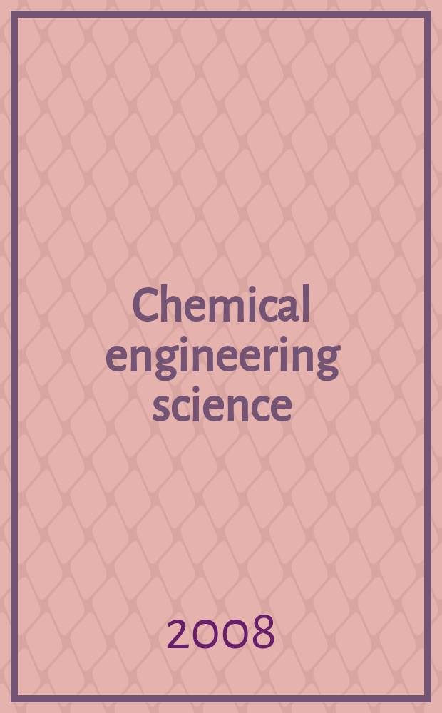 Chemical engineering science : Génie chimique. Vol. 63, № 2