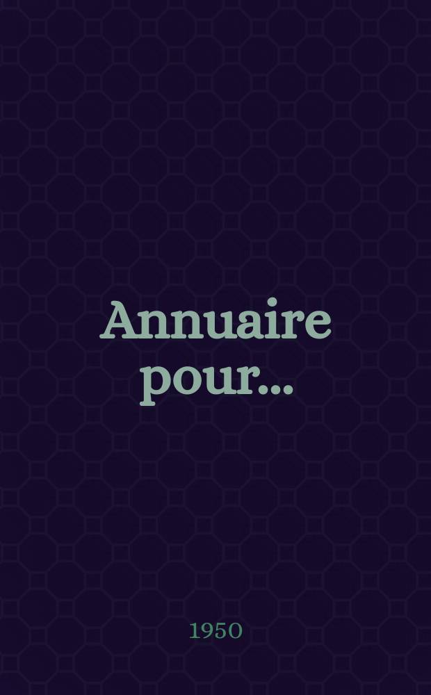 Annuaire pour..