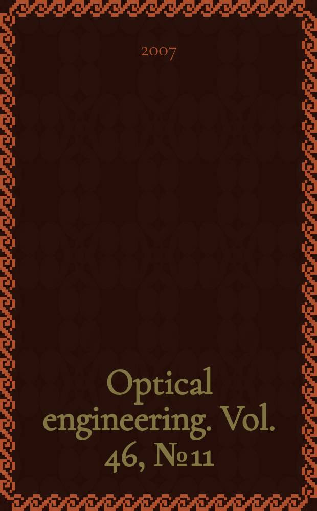 Optical engineering. Vol. 46, № 11
