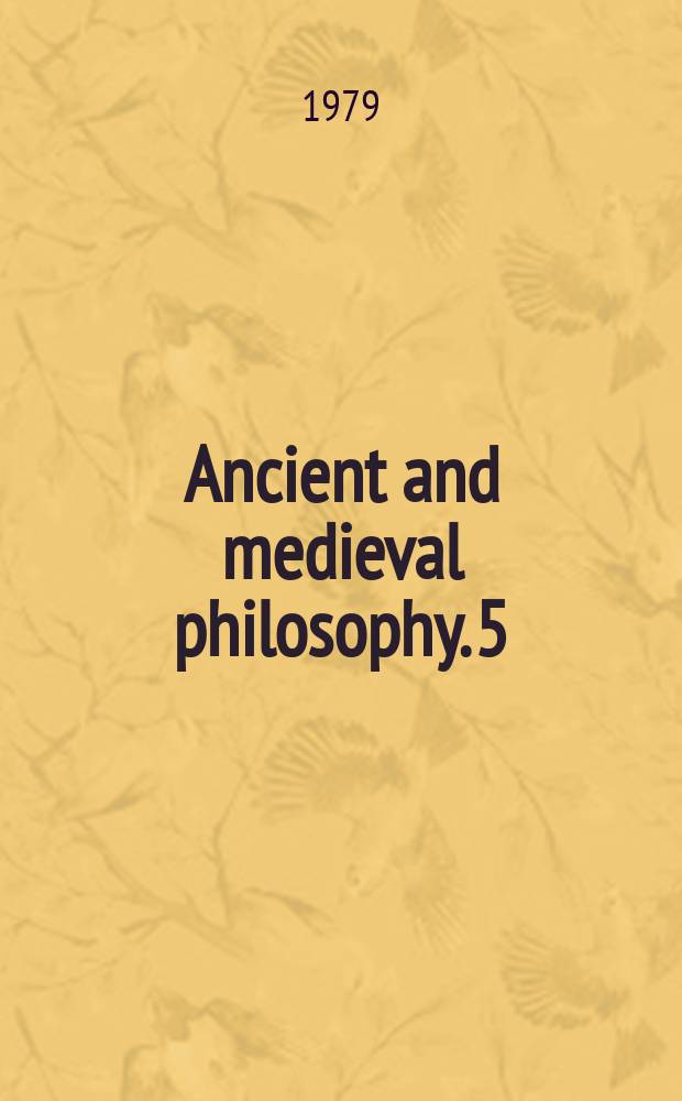 Ancient and medieval philosophy. 5 : Henrici de Gandavo Quodlibet = Генрих Гентский