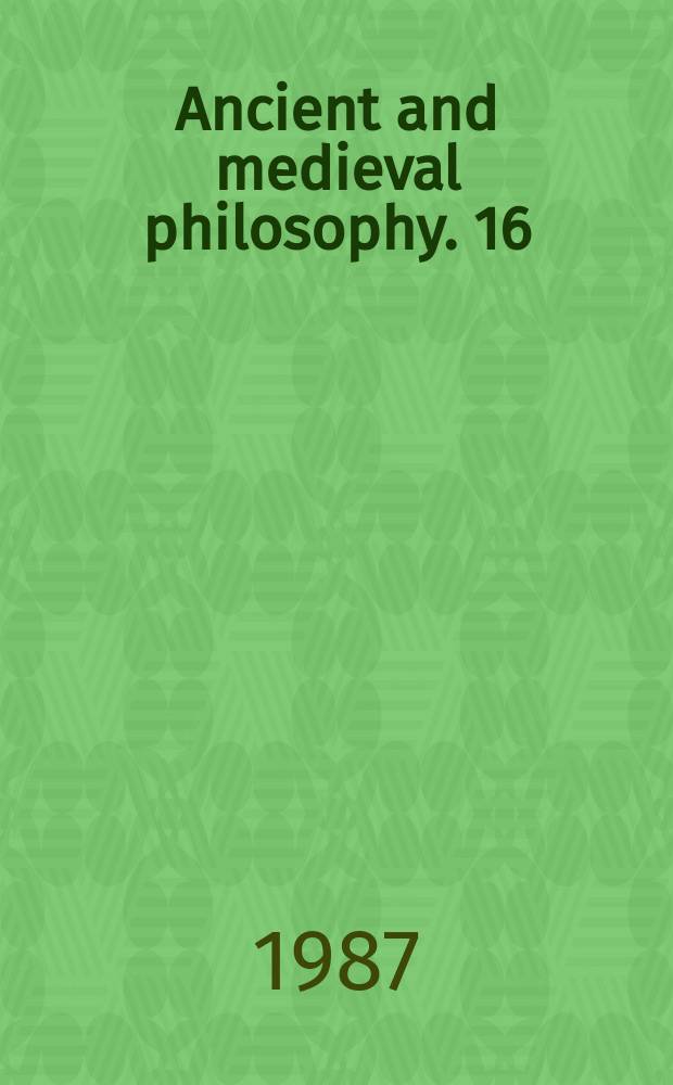 Ancient and medieval philosophy. 16 : Quodlibet = Генрих Гентский