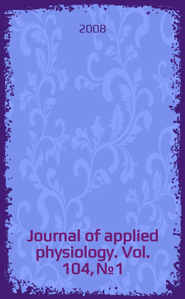 Journal of applied physiology. Vol. 104, № 1
