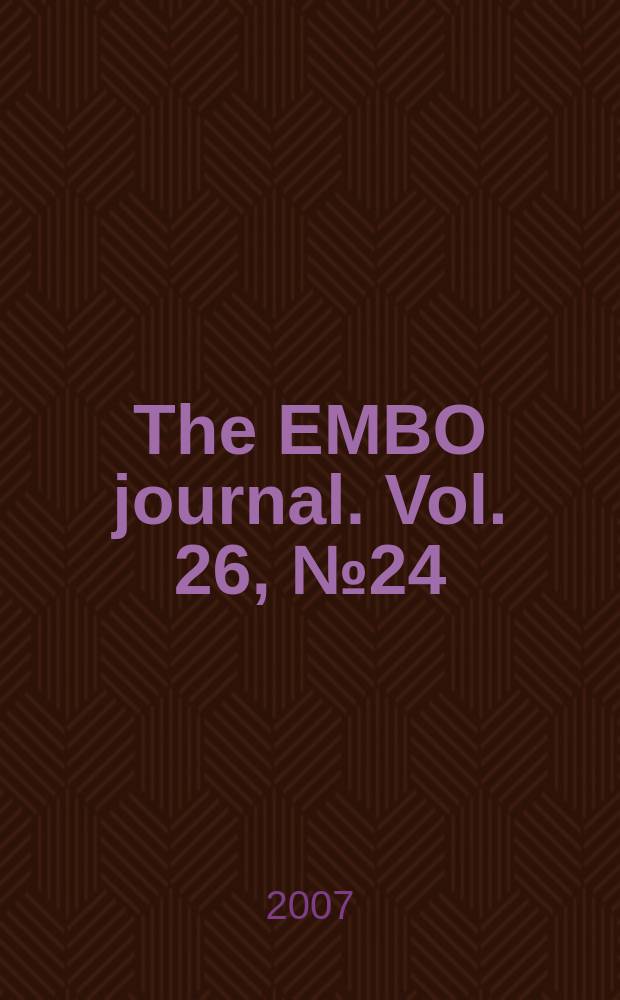 The EMBO journal. Vol. 26, № 24