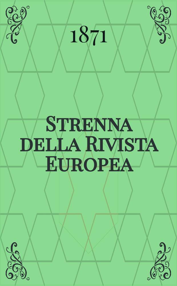 Strenna della Rivista Europea