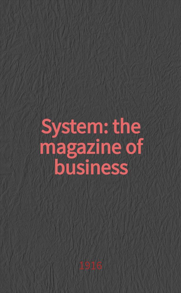 System : the magazine of business