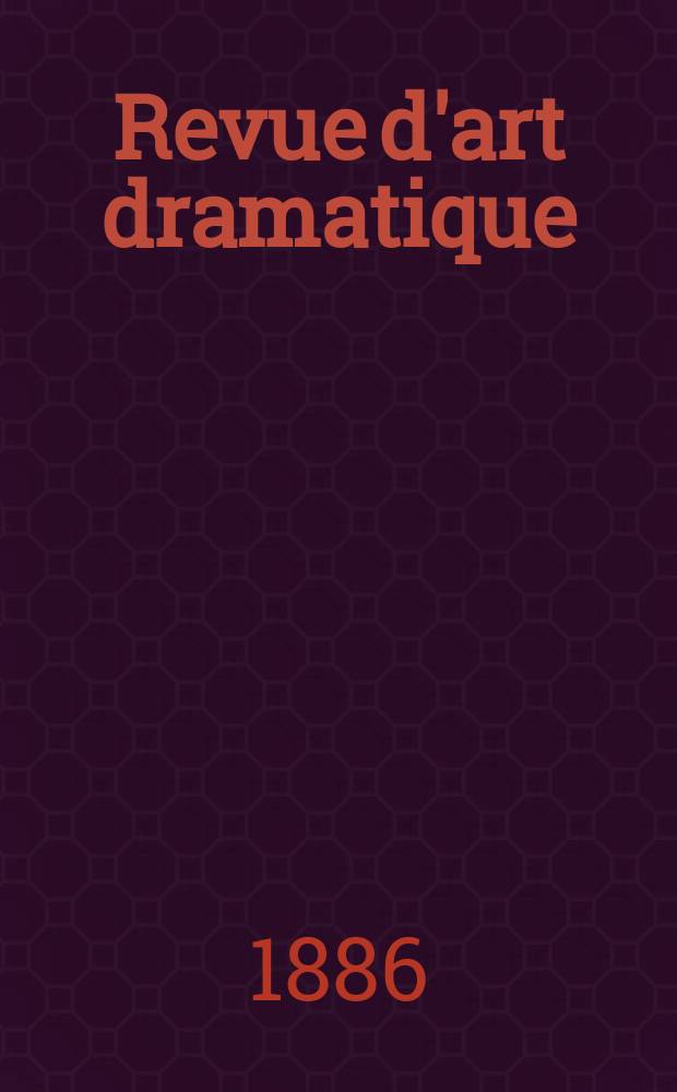 Revue d'art dramatique
