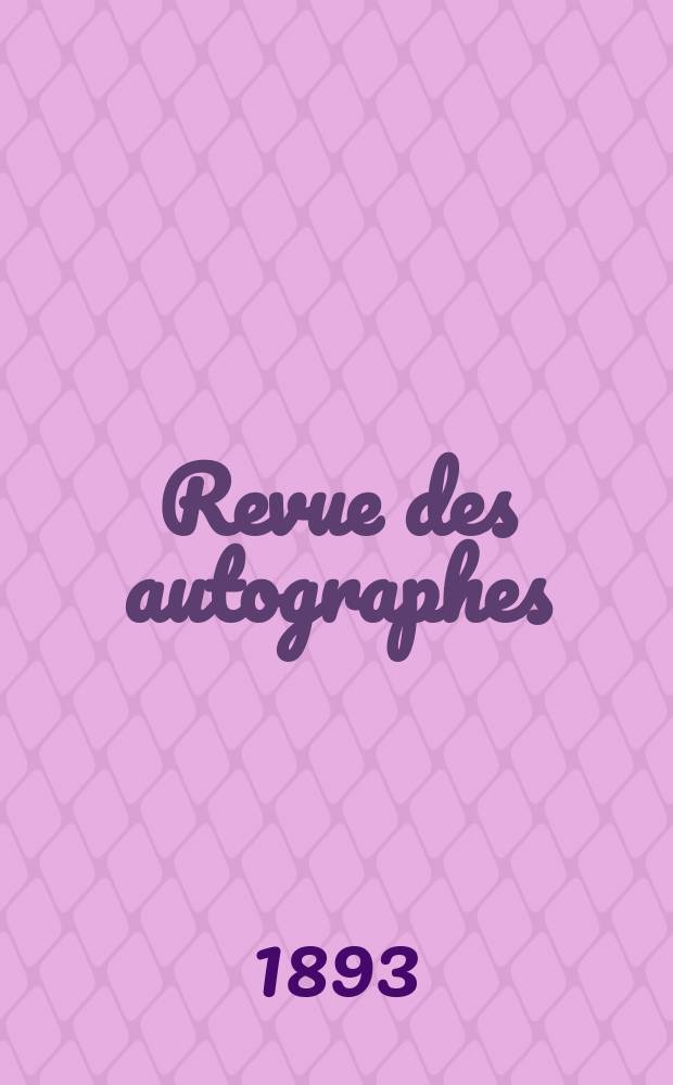 Revue des autographes
