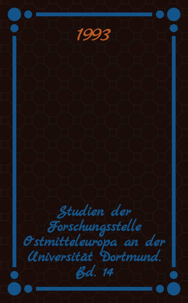 Studien der Forschungsstelle Ostmitteleuropa an der Universität Dortmund. Bd. 14 : Geschichte der Bukowina in der Neuzeit = История Буковины в новое время: к социально-культурной истории определенного центрально-европейского ландшафта