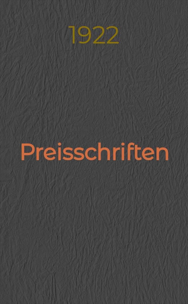 Preisschriften