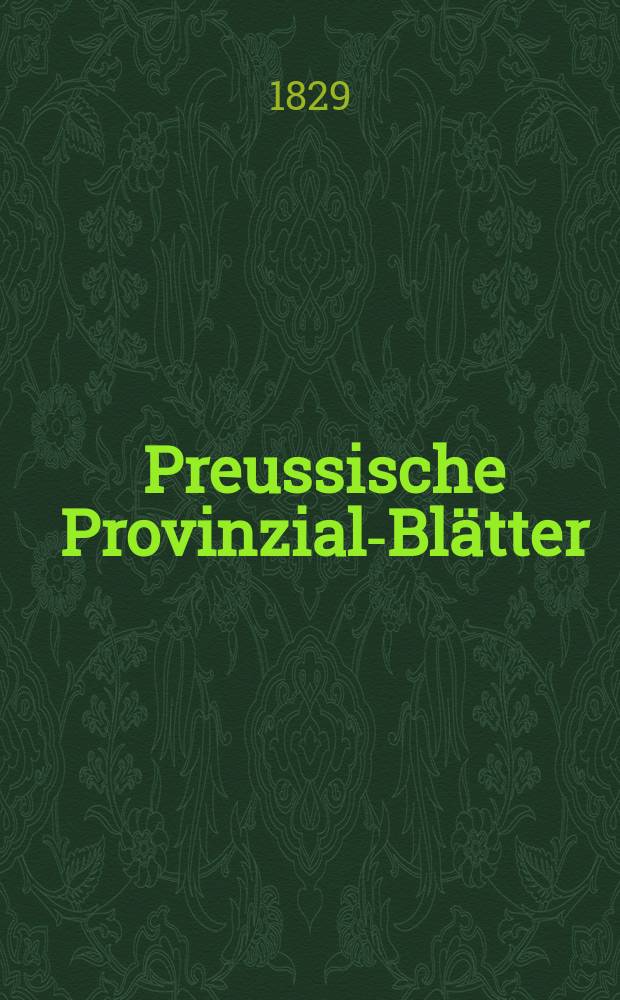 Preussische Provinzial-Blätter