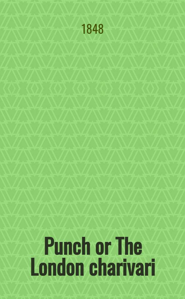 Punch or The London charivari