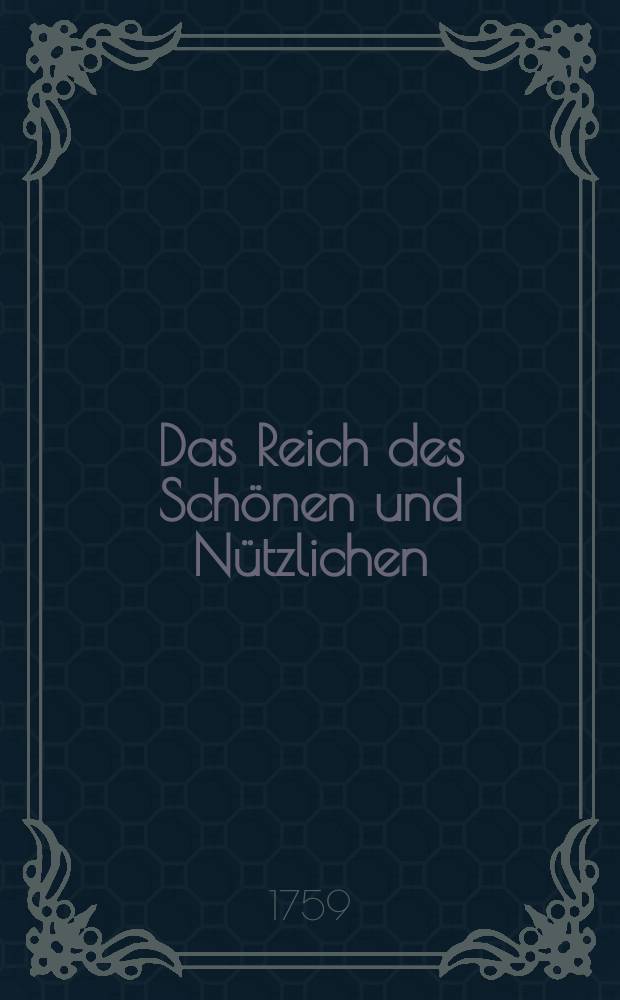Das Reich des Schönen und Nützlichen