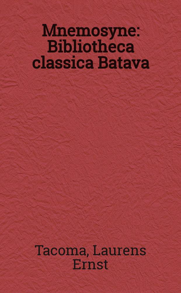 Mnemosyne : Bibliotheca classica Batava : Fragile hierarchies = Городские элиты в Римском Египте в 3 в?